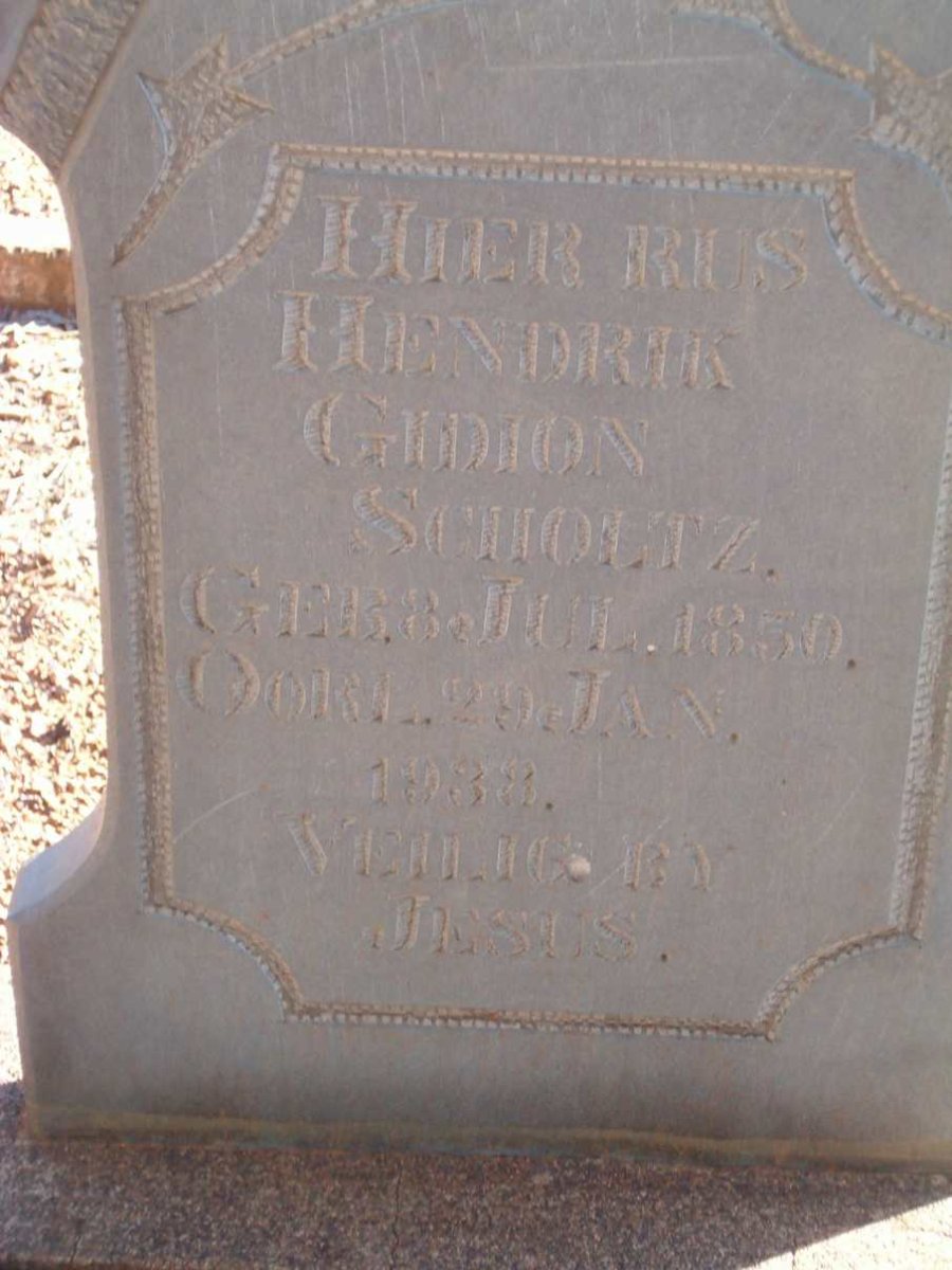 SCHOLTZ Hendrik Gidion 1850-1938