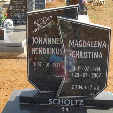 SCHOLTZ Johannes Hendrikus 1937-   &amp; Magdalena Christina 1941-2007
