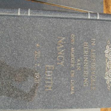 STORM Nancy Edith 1931-