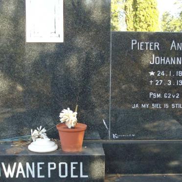 SWANEPOEL Pieter Andreas Johannes 1899-1976 &amp; Catharina Petronella Francina 1906-1983