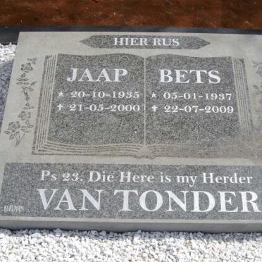 TONDER Jaap, van 1935-2000 &amp; Bets 1937-2009