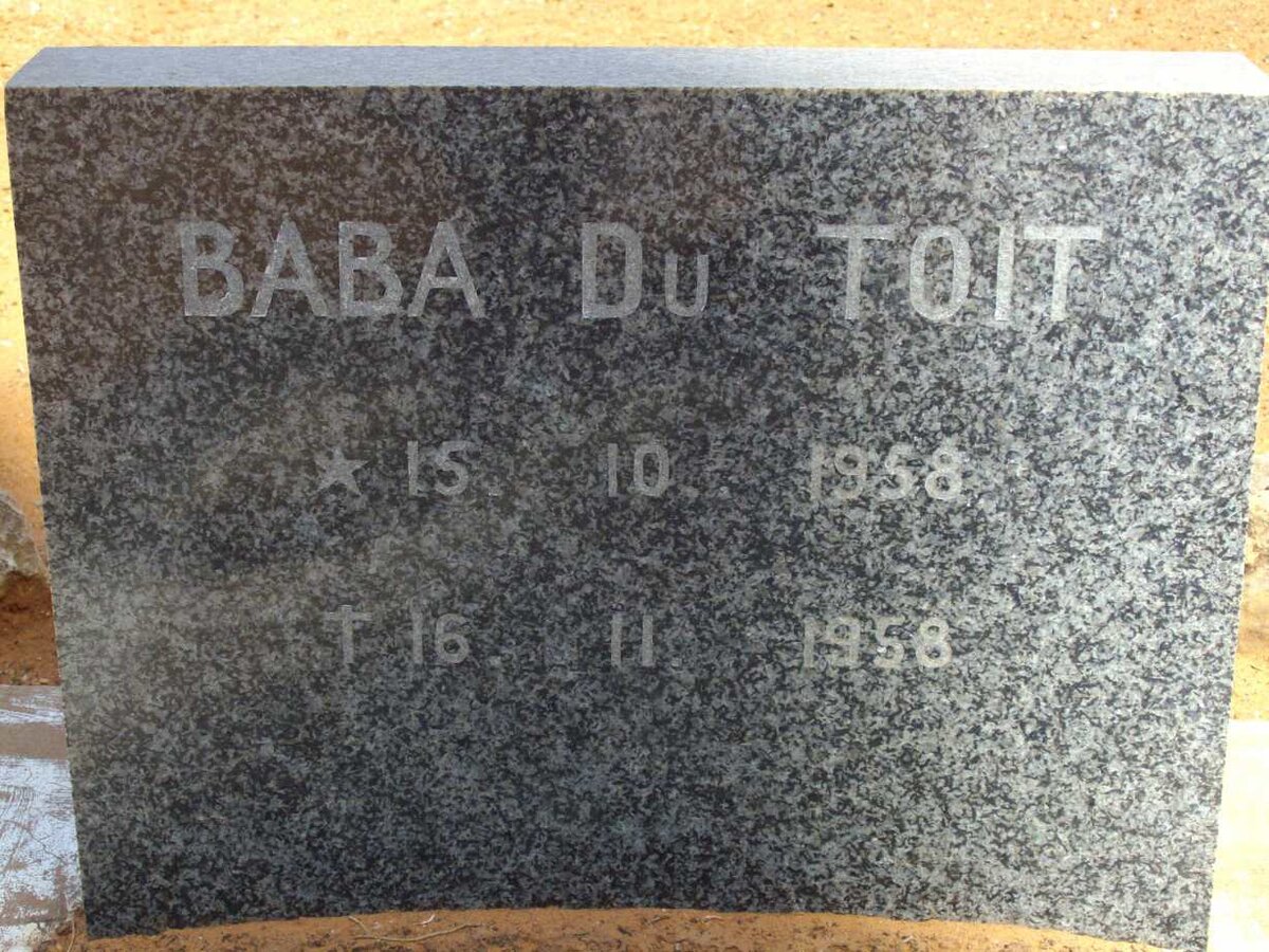 TOIT baba, du 1958-1958