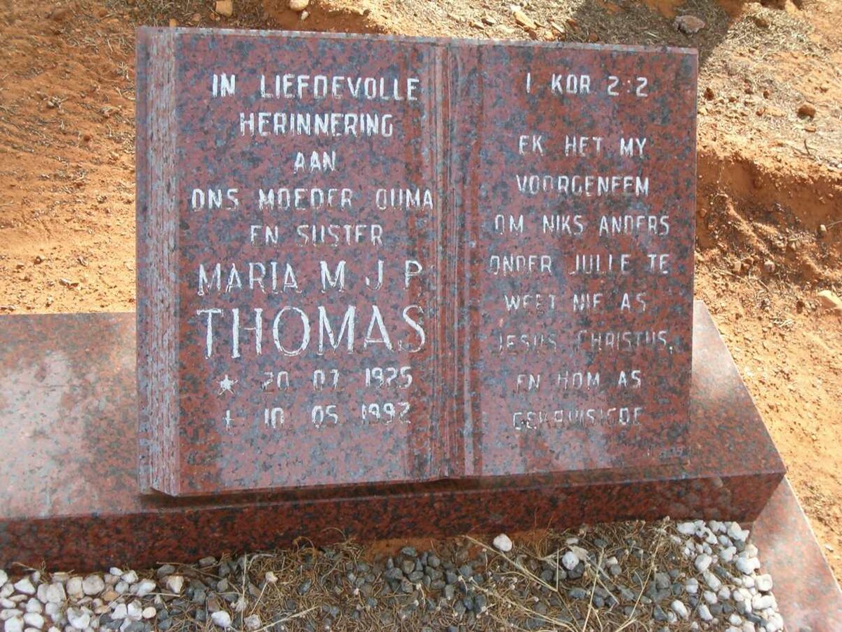 THOMAS Maria M.J.P. 1925-1992