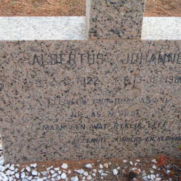 THOMAS Albertus Johannes 1922-1980 