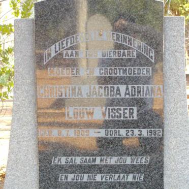 VISSER Christina Jacoba Adriana Louw 1909-1982