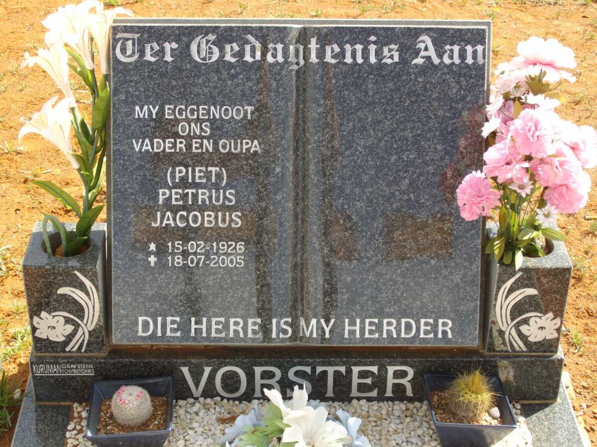 VORSTER Petrus Jacobus 1926-2005