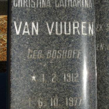 VUUREN Christina Catharina, van nee BOSHOFF 1912-1977
