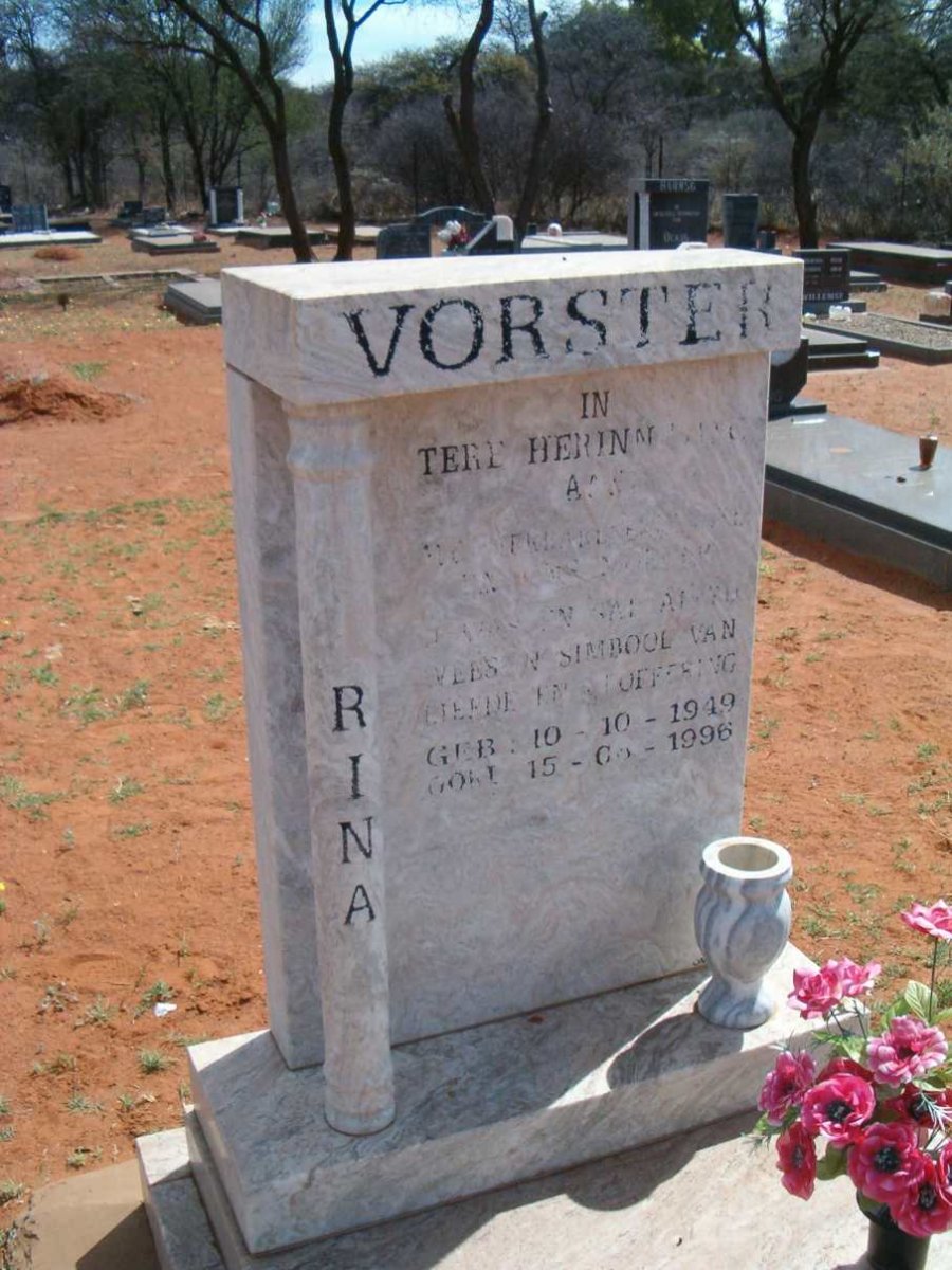VORSTER Rina 1949-1996