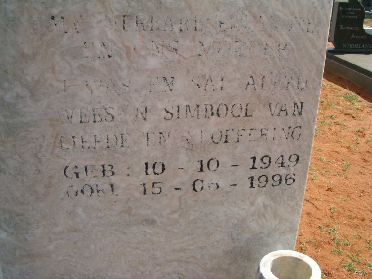 VORSTER Rina 1949-1996