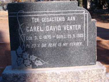 VENTER Carel David 1875-1965