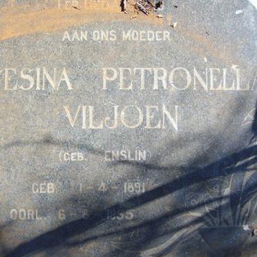 VILJOEN Gesina Petronalla nee ENSLIN 1891-1955