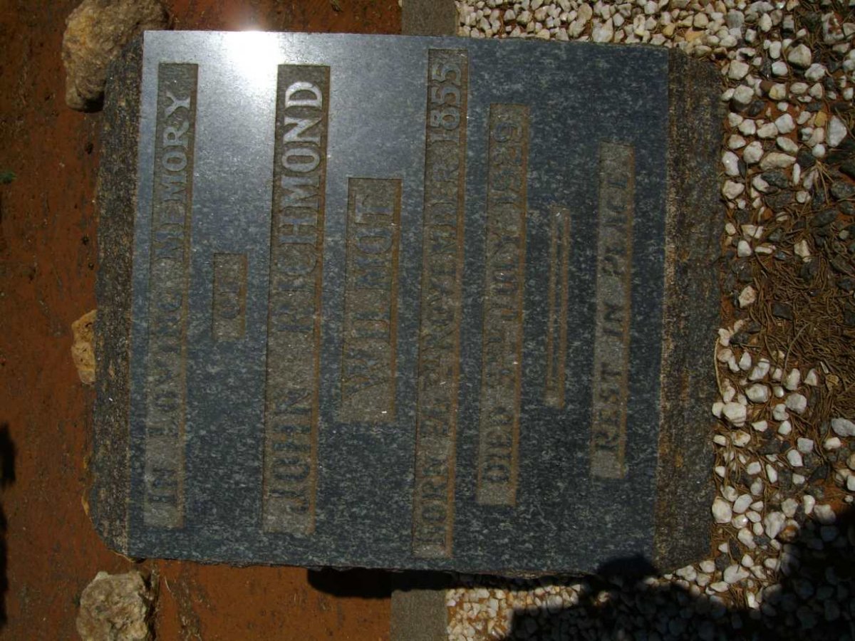 WILMOT John Richmond 1855-1929