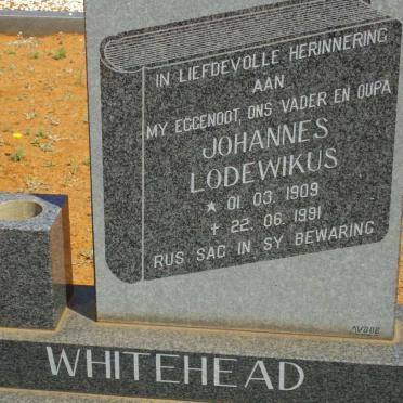 WHITEHEAD Johannes Lodewikus 1909-1991