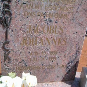 WARWICK Jacobus Johannes 1938-1999