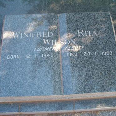 WILSON Winifred Rita formely ALBUTT 1940-1990