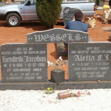 WESSELS Hendrik Jacobus 1930-1988 &amp; Aletta F.J. 1917-2001