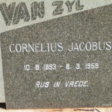ZYL Cornelius Jacobus, van 1893-1959