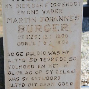 BURGER Martin Johannes 1900-1959