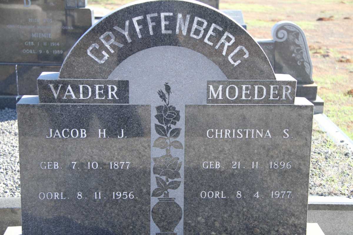 GRYFFENBERG Jacob H.J. 1877-1956 &amp; Christina S. 1896-1977