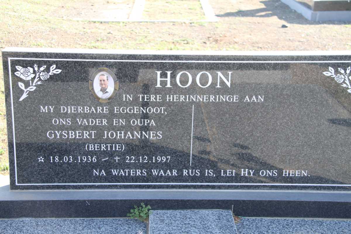 HOON Gysbert Johannes 1936-1997