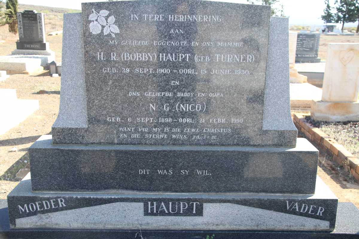 HAUPT N.G. 1898-1990 &amp; H.R. TURNER 1900-1950