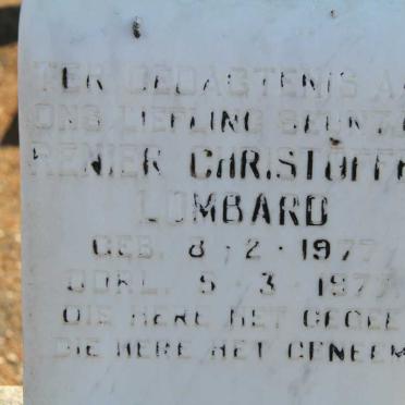 LOMBARD Renier Christoffel 1977-1977