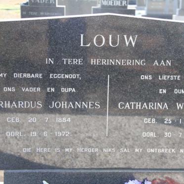 LOUW Everhardus Johannes 1884-1972 &amp; Catharina Wilhelmina 1890-1975