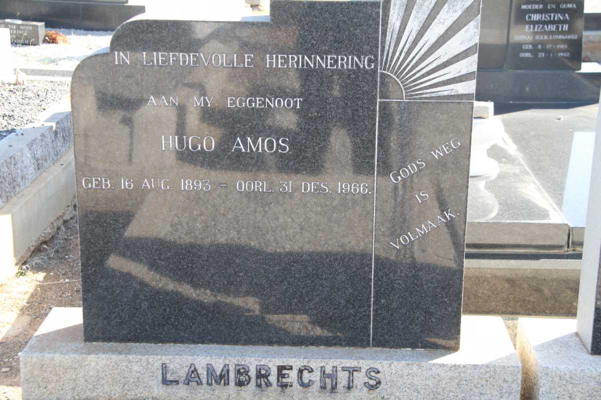 LAMBRECHTS Hugo Amos 1893-1966 &amp; Hester Jocina NEL 1897-1970