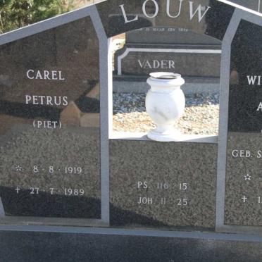LOUW Carel Petrus 1919-1989 &amp; Wilhelmina Adriana SPANGENBERG 1923-1983