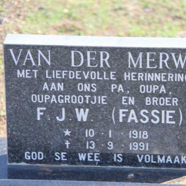 MERWE F.J.W., van der 1918-1991