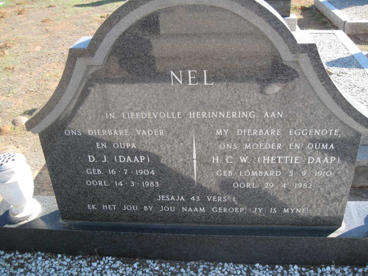 NEL D.J. 1904-1983 &amp; H.C.W. LOMBARD 1910-1982
