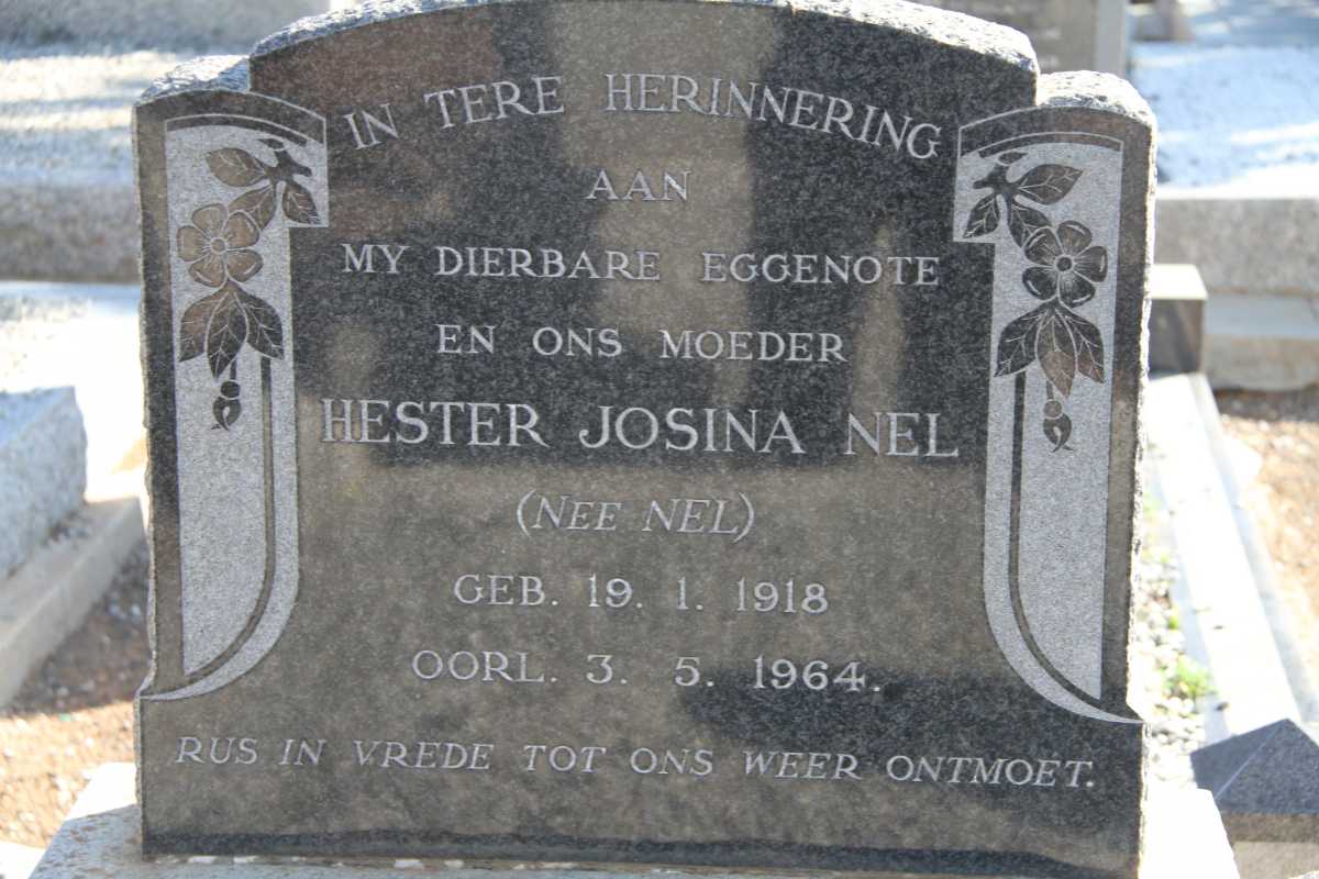 NEL Hester Josina nee NEL 1918-1964