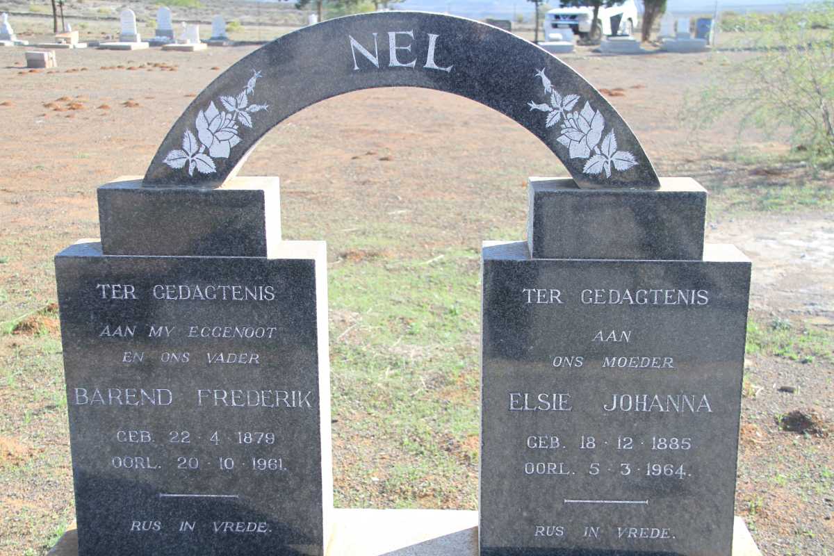 NEL Barend Frederik 1879-1961 &amp; Elsie Johanna 1885-1964