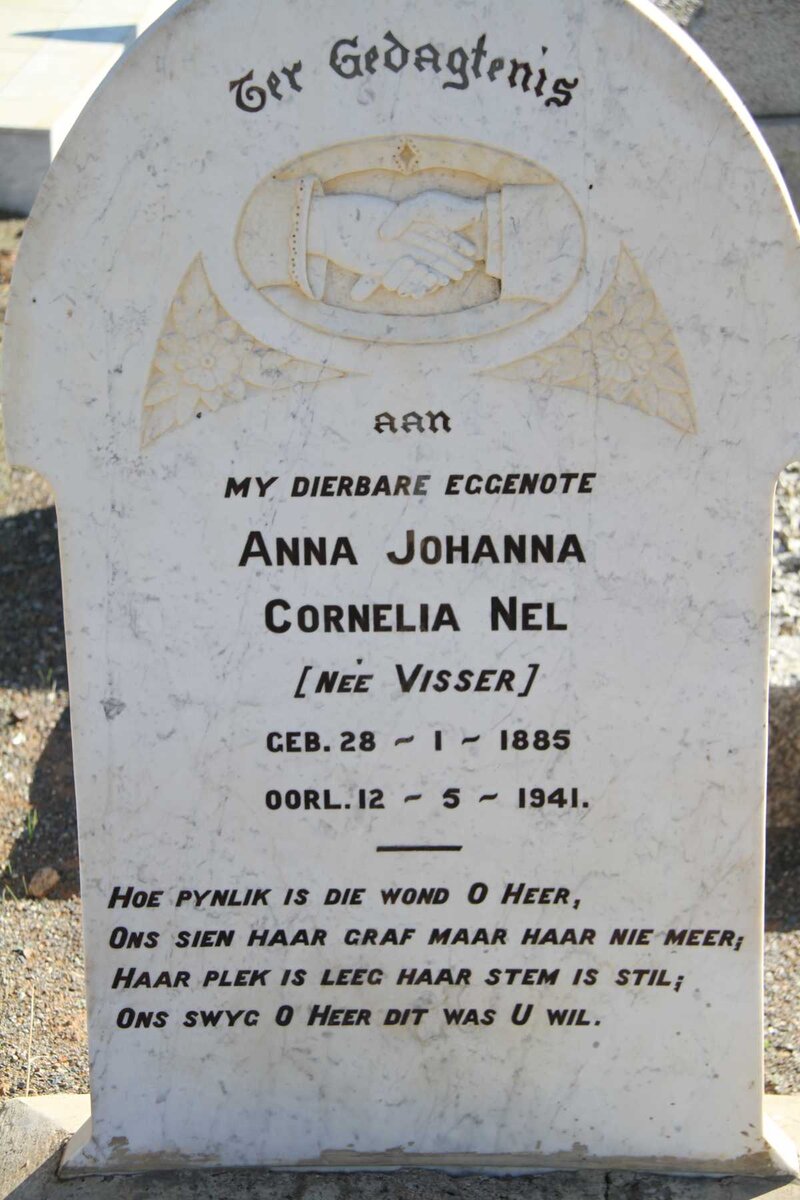 NEL Anna Johanna Cornelia nee VISSER 1885-1941