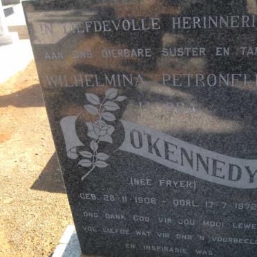 O'KENNEDY Wilhelmina Petronella Jacoba nee FRYER 1906-1972