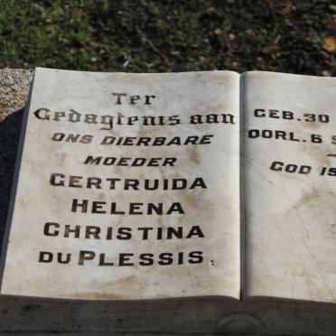 PLESSIS Gertruida Helena Christina, du 1868-1956