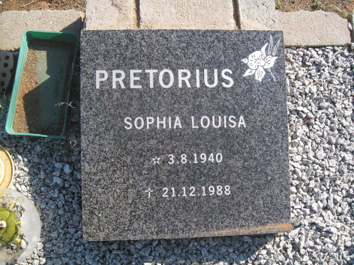 PRETORIUS Sophia Louisa 1940-1988