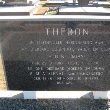 THERON H.C.N. 1910-1981 &amp; H.M.A. SPANGENBERG 1911-1989