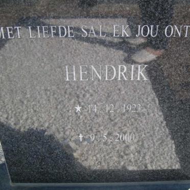 WESTHUIZEN Hendrik, van der 1923-2000