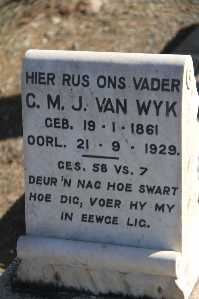 WYK G.M.J., van 1861-1929