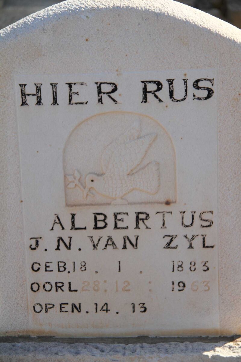 ZYL Albertus J.N., van 1883-1963