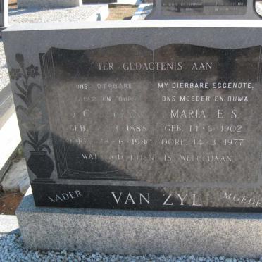 ZYL J.C.J., van 1888-1980 &amp; Maria E.S. 1902-1977
