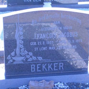 BEKKER Francois Jacobus 1903-1973