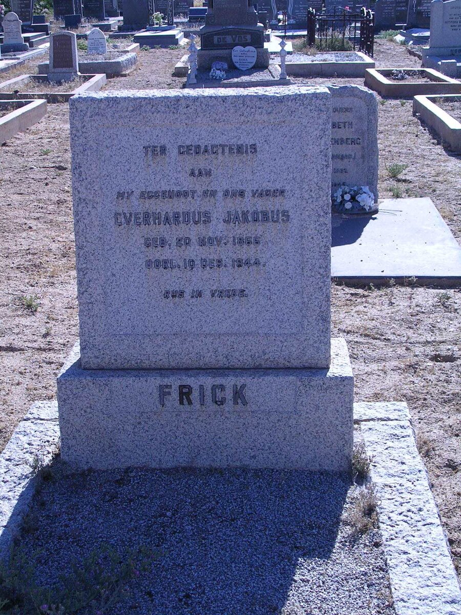 FRICK Everhardus Jakobus 1866-1944
