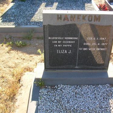 HANEKOM Eliza J. 1947-1977
