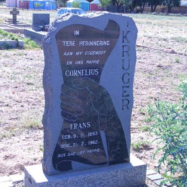KRUGER Cornelius Frans 1893-1962