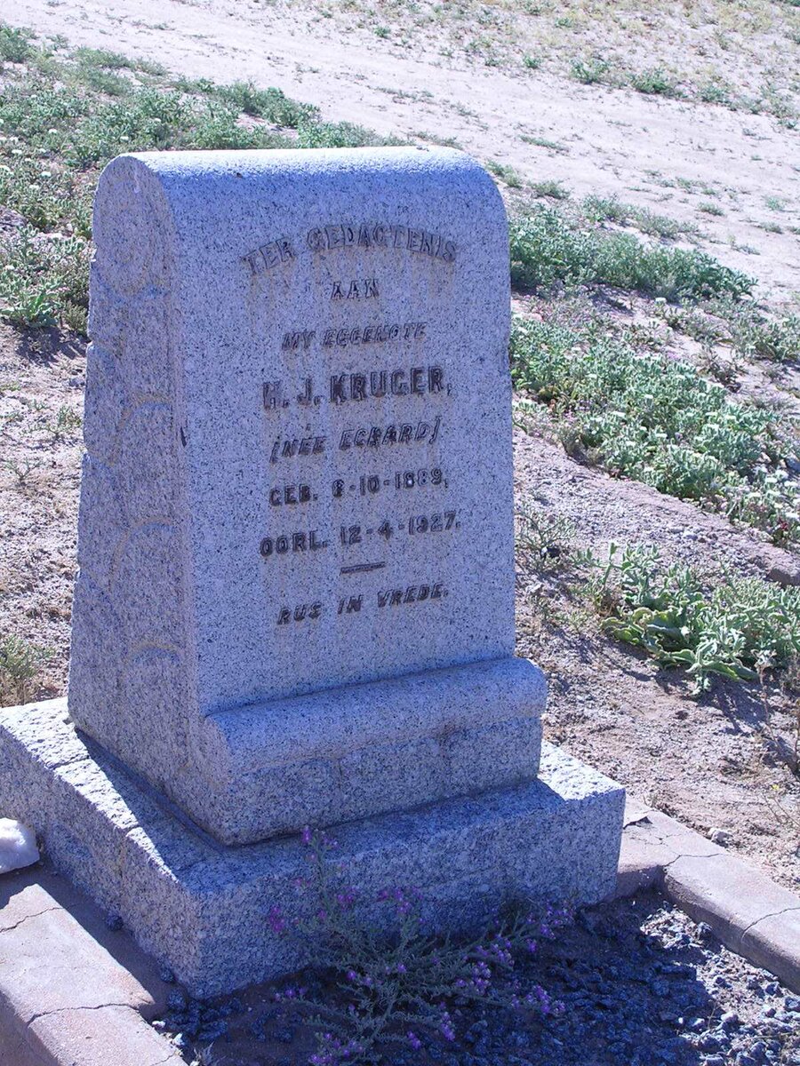 KRUGER  H.J. geb. ECKARD 1899-1927