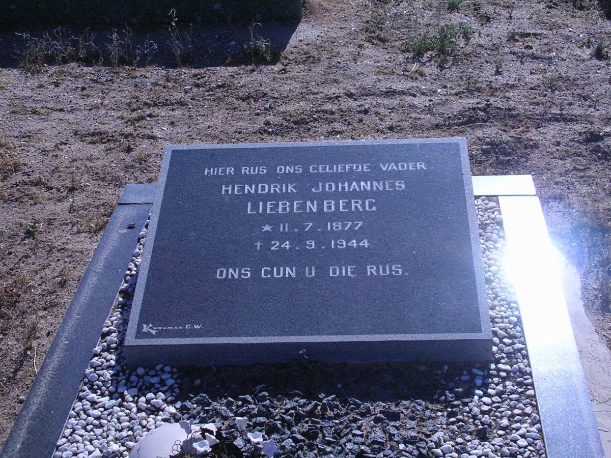 LIEBENBERG Hendrik Johannes 1877-1944