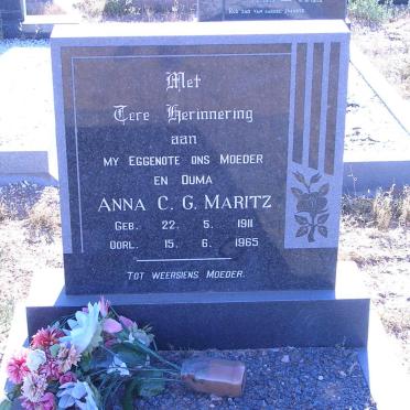MARITZ Anna C.G. 1911-1965