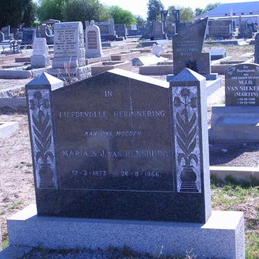 RENSBURG Maria S., J. van 1873-1966